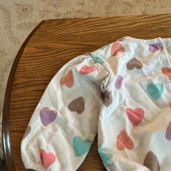 Carter’s Little Heart Cardigan 2 piece set in Ivory/Pink Combo Sz 24 months EUC - Picture 14 of 15